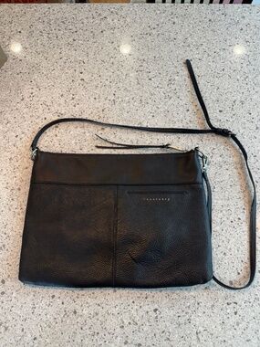 Sanctuary Black Leather Crossbody Purse
